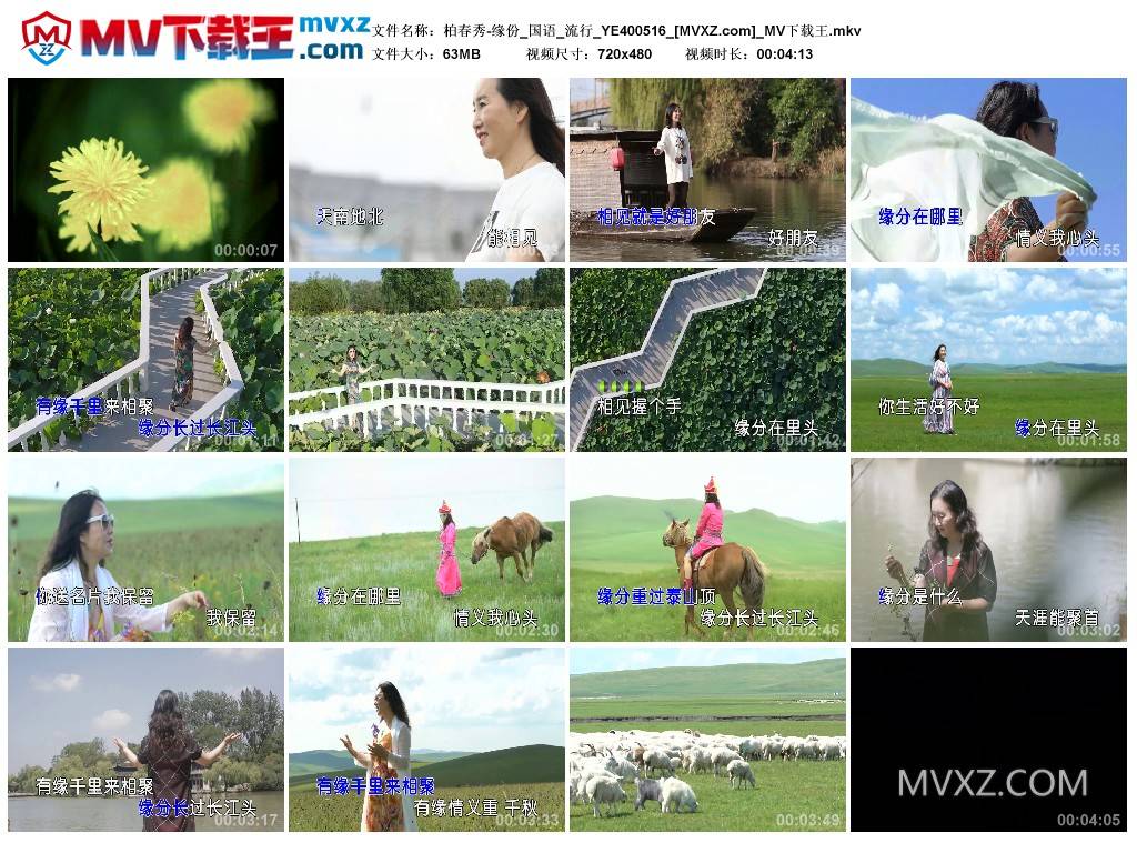 柏春秀-缘份_国语_流行_YE400516